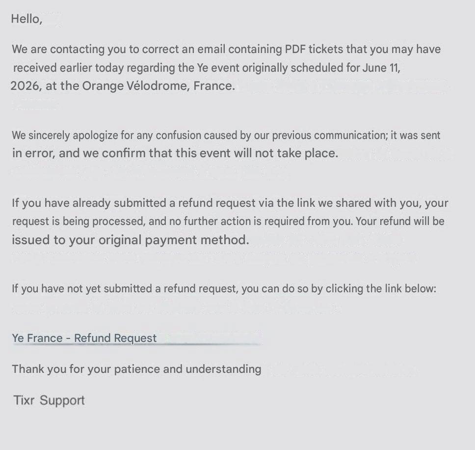 Kanye Wests hotly anticipated concert in France is canceled for good?
