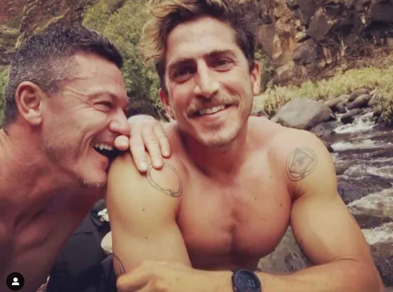 Luke Evans with Rafael Olarra