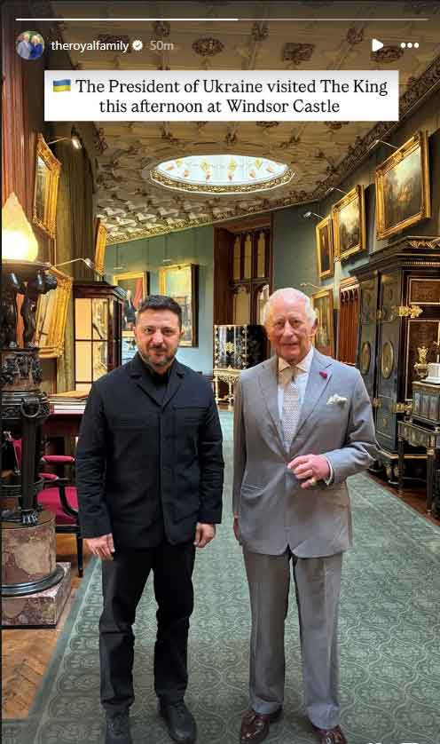 Ukraine president meets King Charles after Prince Harrys blunt comments
