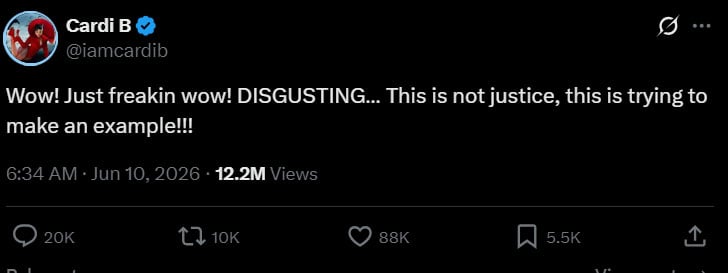 Cardi B erupts over Karmelo Anthonys 35-year sentence