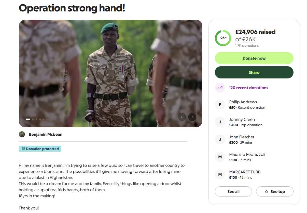 Prince Harrys friend raises funds in Operation strong hand