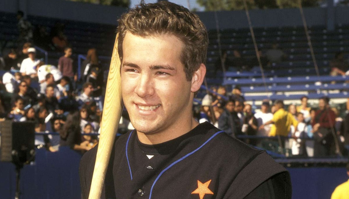 Ryan Reynolds at MTVs Rock N Jock Baseball tournament in 1999.