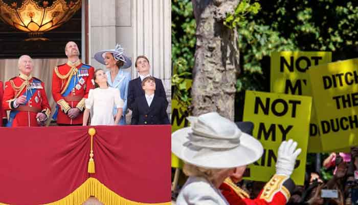 King Charles family confronted by protesters