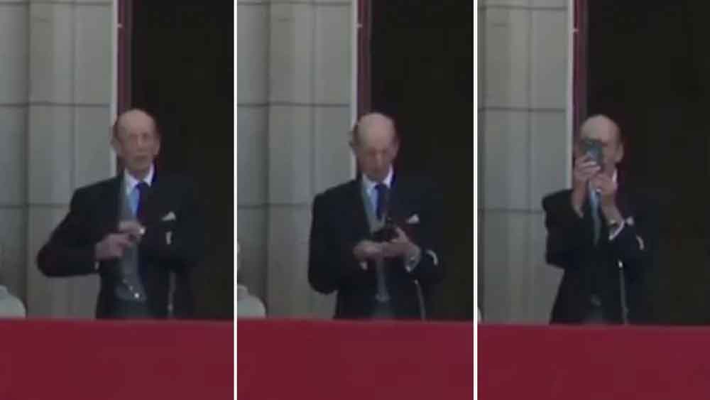 Oldest living royal pulls surprise on palace balcony