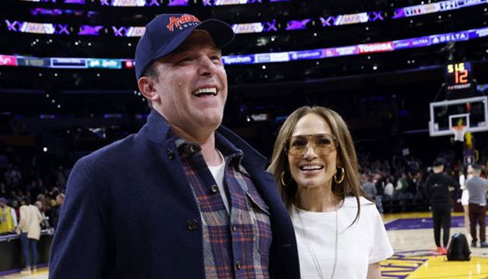 Jennifer Lopez wit ex-husband Ben Affleck at the Lakers game in 2024