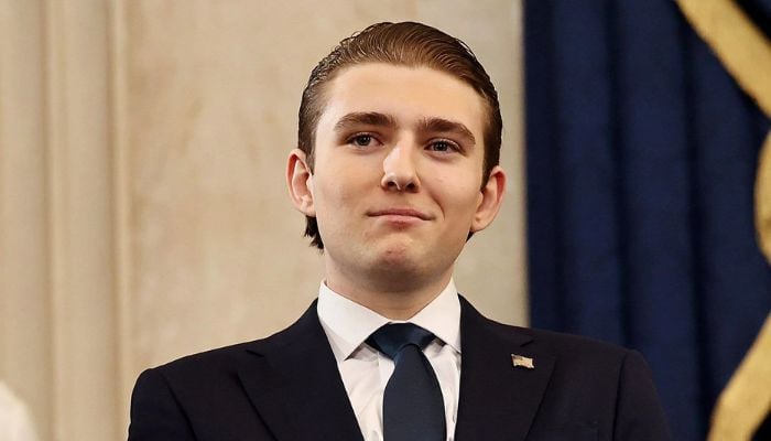 Barron Trump debuts dramatic hair transformation at White House UFC ‘Freedom 250’ event