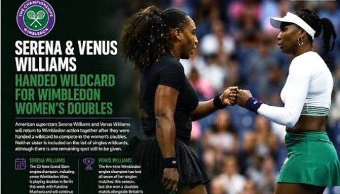 Venus Williams, Serena Williams awarded Wimbledon 2026 wildcard