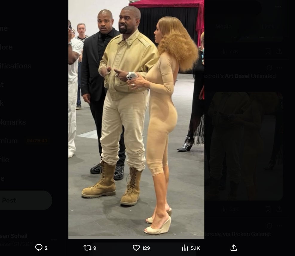 Kanye West makes surprise entry to support Bianca Censoris latest work?