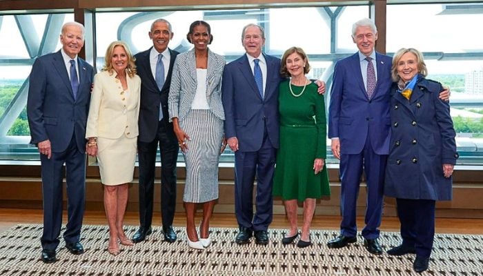 Clinton, Bush, Biden attend Obama presidential center grand opening: Watch