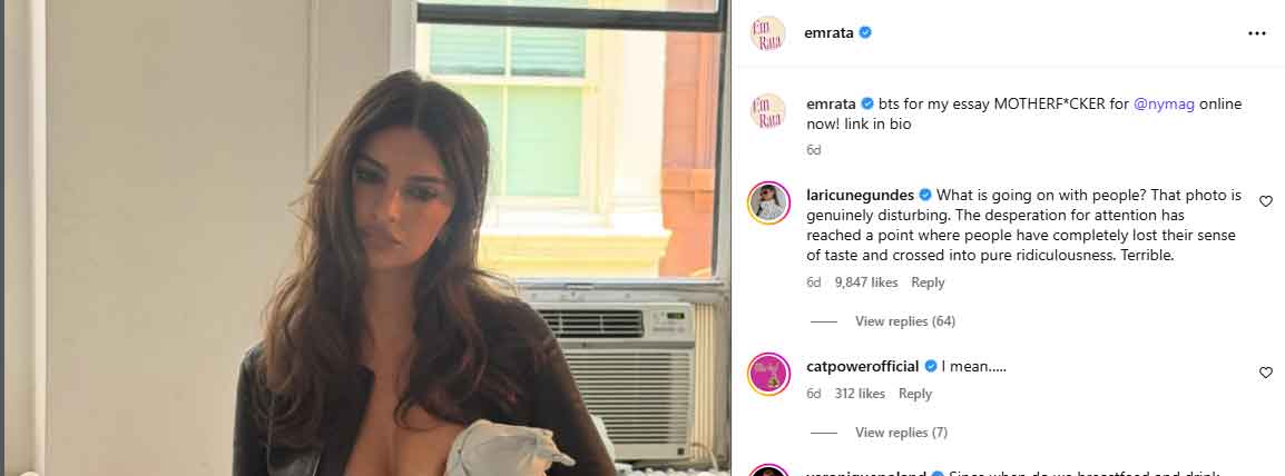 Emily Ratajkowski faces backlash over controversial photos