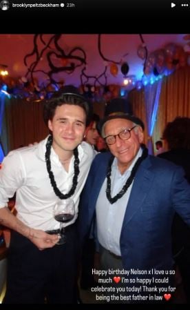 Brooklyn Backham pays gushing tribute to father-in-law after snubbing dad David