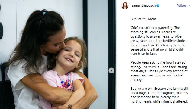 Kyle Buschs wife reveals how she deals with grief after racing legends death