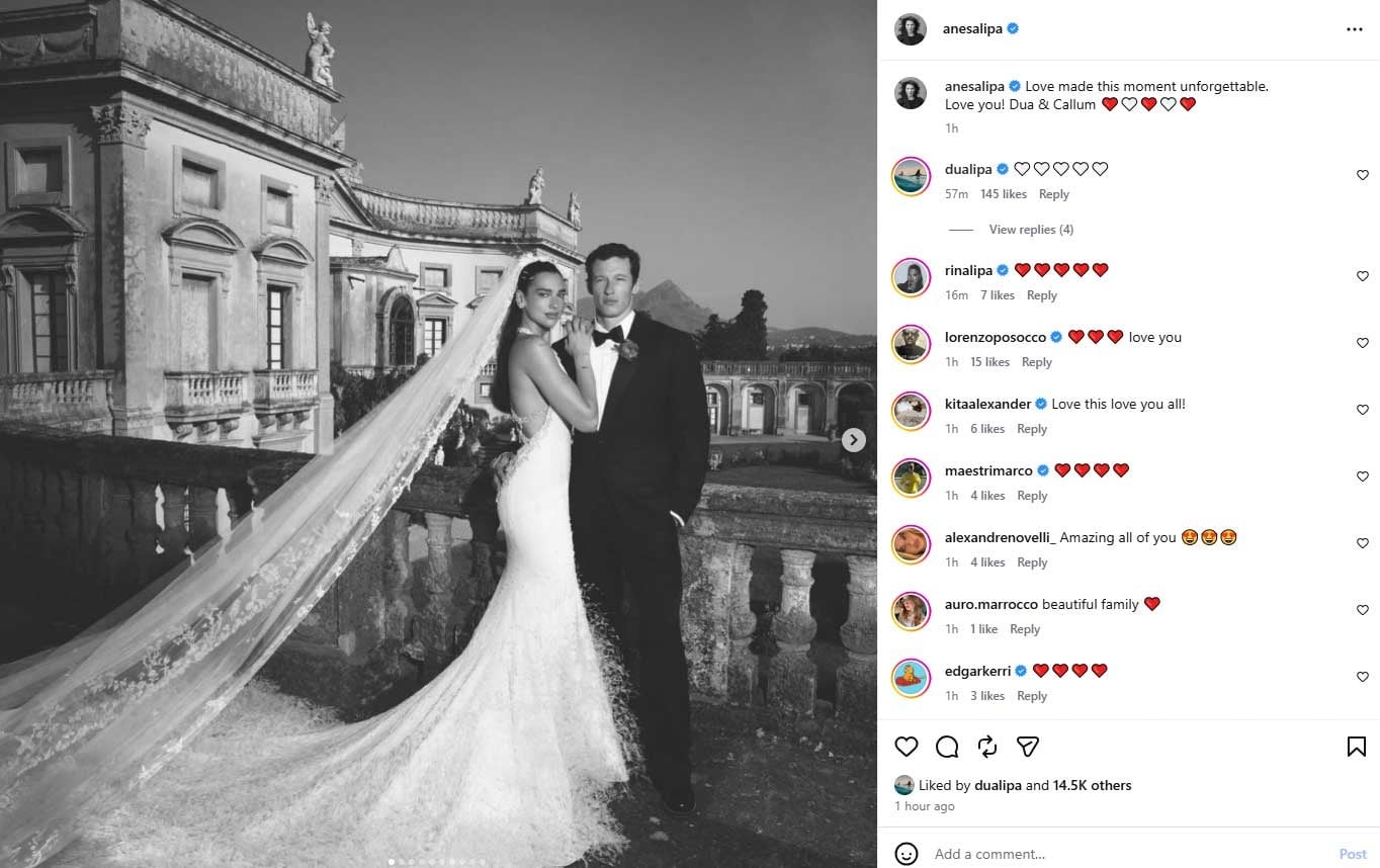 Dua Lipa’s mother reacts after Victoria Villarroel sparks controversy with Callum Turner reference?