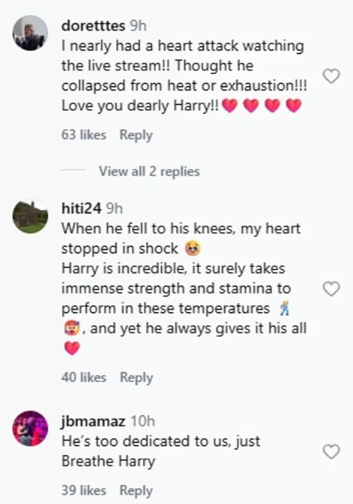 Harry Styles leaves public concerned after collapsing on stage during Wembley gig