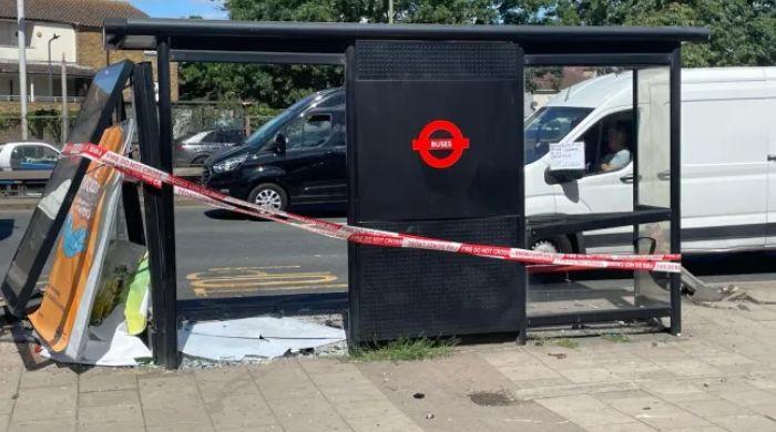 Car crashes into North Circular Bus stop, two injured
