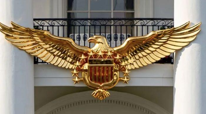 Trump shares apparent AI image of large golden eagle on Truman Balcony ahead of America’s 250th anniversary