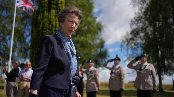 Prince Anne, Duke of Gloucester arrive in France