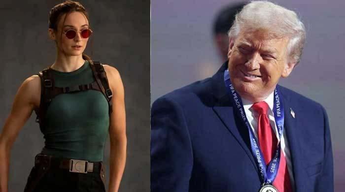 Sophie Turner takes aim at Trump with Toilet Brush meme