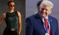 Sophie Turner takes aim at Trump with Toilet Brush meme