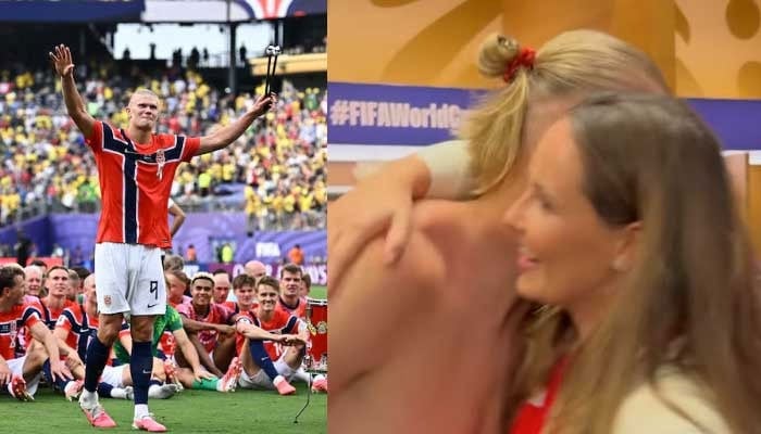 Princess hugs Erling Haaland after Norway’s victory over Brazil