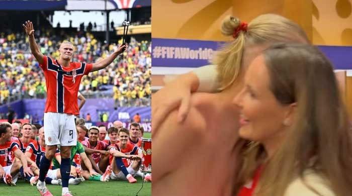 Princess hugs Erling Haaland after Norway’s victory over Brazil