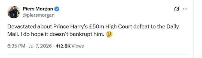 Prince Harry, Elton John and others lost their case against Associated Newspapers