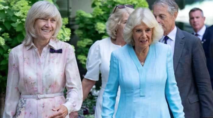 Queen Camilla visits Wimbledon, joins actor who portrayed King Charles