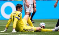Thibaut Courtois suffers injury as Spain knock Belgium out of World Cup
