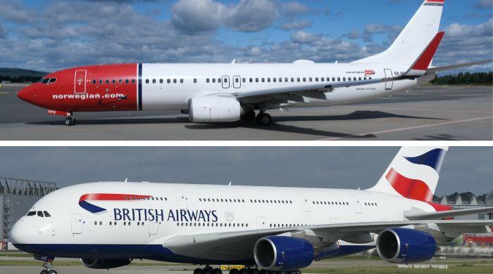 Norwegian Air changes logo to British Airways after losing bet
