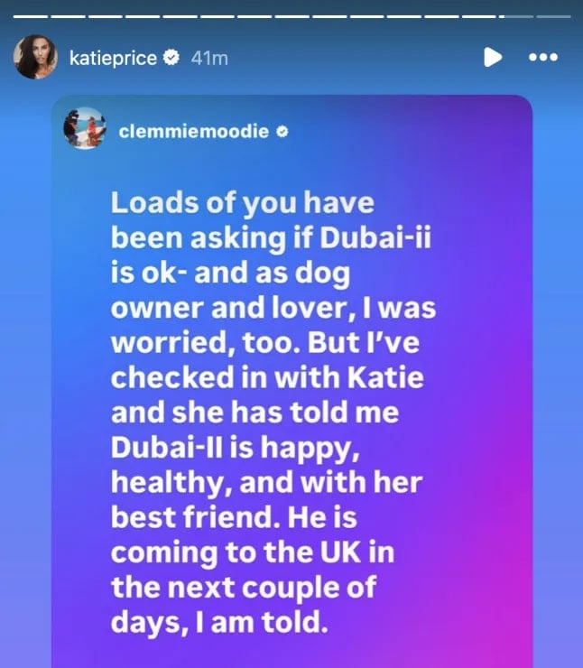 Katie Price makes first public comments after Lee Andrews second arrest in Dubai