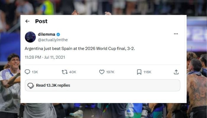 Argentinas semi-final win makes five-year-old tweet predicting the 2026 World Cup winner go viral