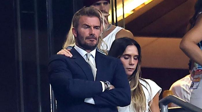 David Beckham wipes away tears after England crushing loss to Argentina