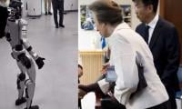 ‘Can it curtsy? Princess Anne asks after meeting humanoid robot