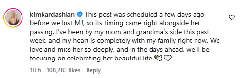 Kim Kardashian speaks out over posting vacation photos moments after her grandmother’s demise