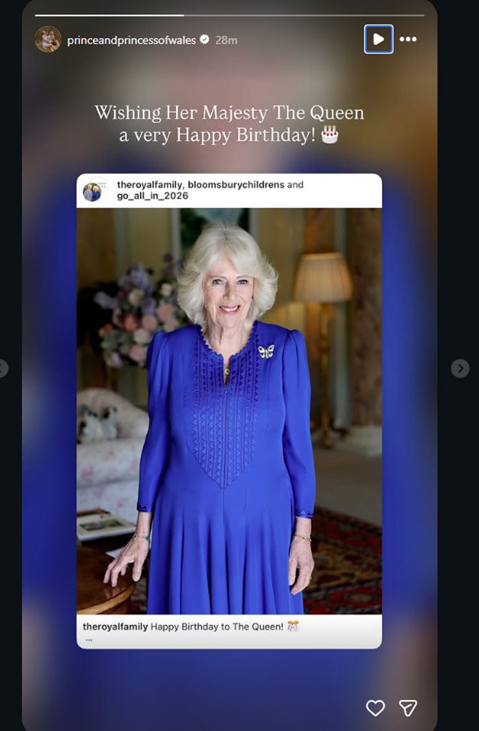 Kate Middleton, Prince William wish Queen Camilla on 79th birthday