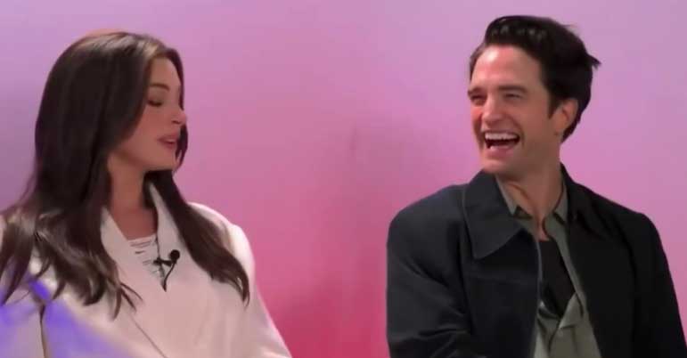 Tom Holland laughs as Robert Pattinson reacts to Zendaya praise in The Odyssey interview