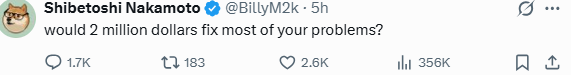 Can $2 million fix your problems? Billy Markus’s question goes viral