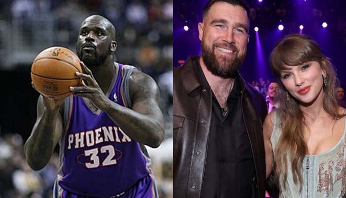 Taylor Swift, Travis Kelce get surprise wedding blessing from Shaquille ONeal