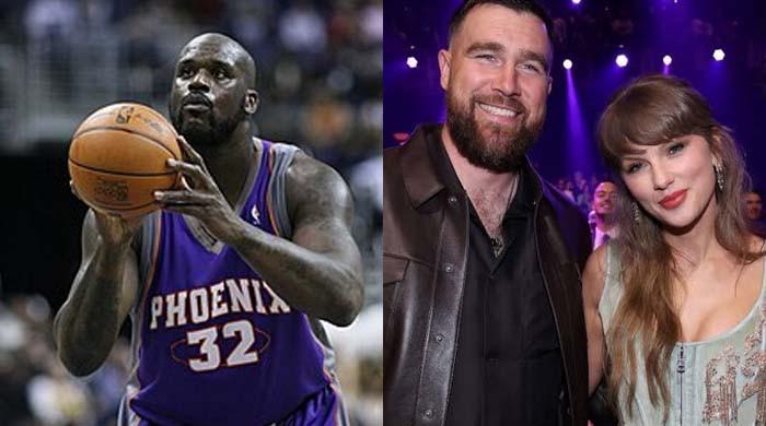 Taylor Swift, Travis Kelce get surprise wedding blessing from Shaquille O'Neal