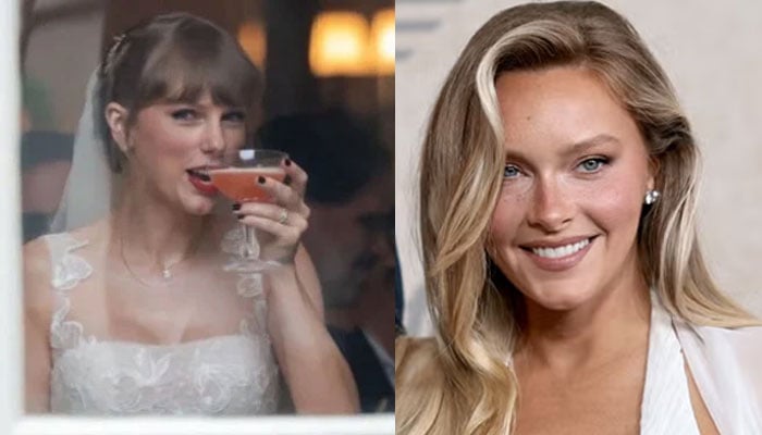 Camille Kostek goes unfiltered on Taylor Swift’s bridal look