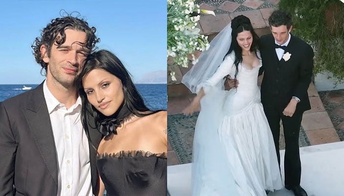 Gabbriette Bechtel reveals designer behind her wedding dress after marrying Matty Healy