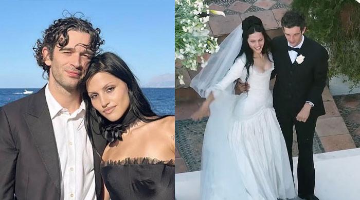 Gabbriette Bechtel reveals designer behind her wedding dress after marrying Matty Healy
