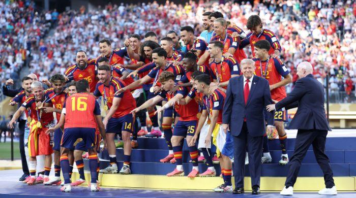 Why Trump refused to leave world cup stage after Spain lifted the trophy 