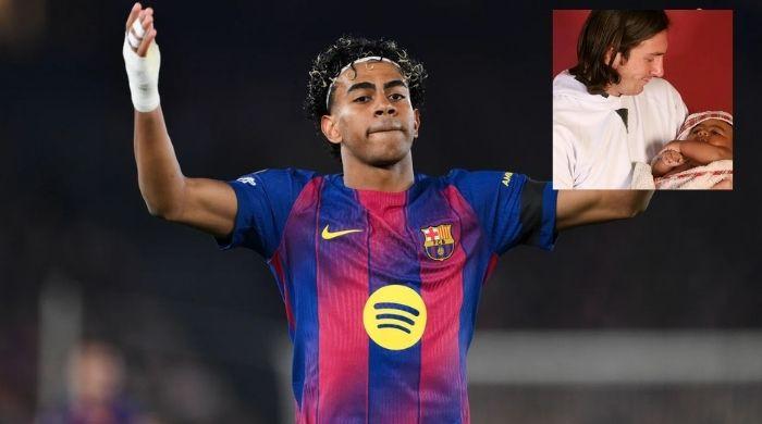 Lamine Yamal shares heartfelt photo with Lionel Messi after viral 2007 baby picture 