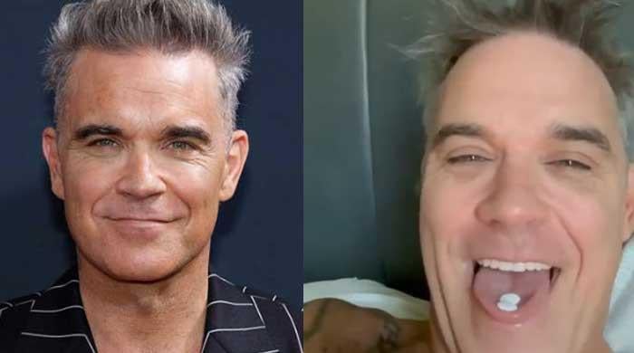Robbie Williams reacts to drug use allegations in World Cup video