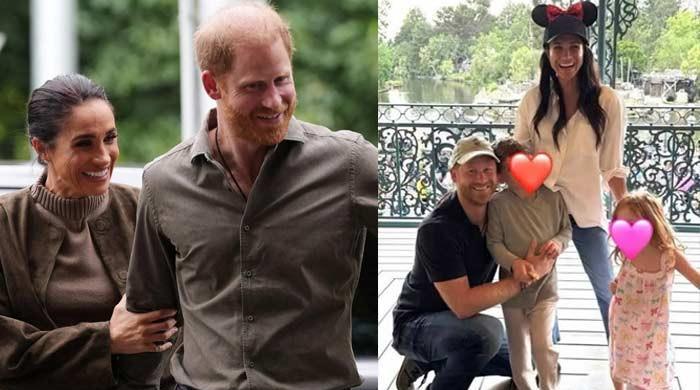 Prince Harry flips Princess Lilibet in pool in Meghan’s holiday photos