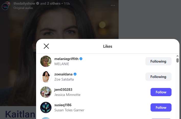 Dakota Johnsons mother, other celebrities back Kaitlan Collins after Daily Show appearance
