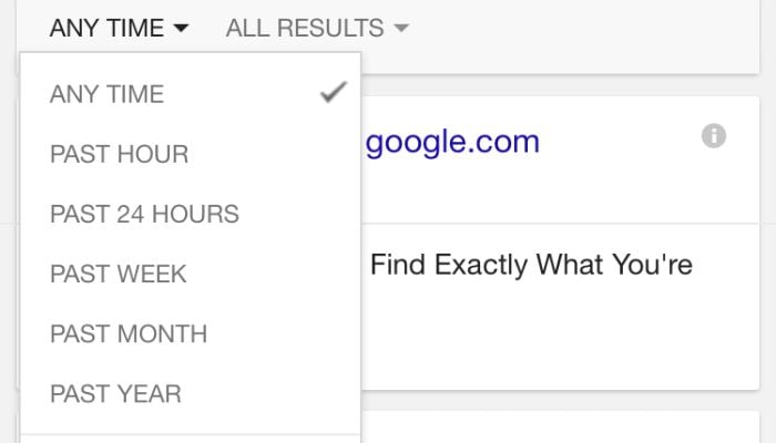 Google Search time filter bug hits users worldwide