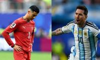 Did Ronaldo make a statement on the death of Messi's father?