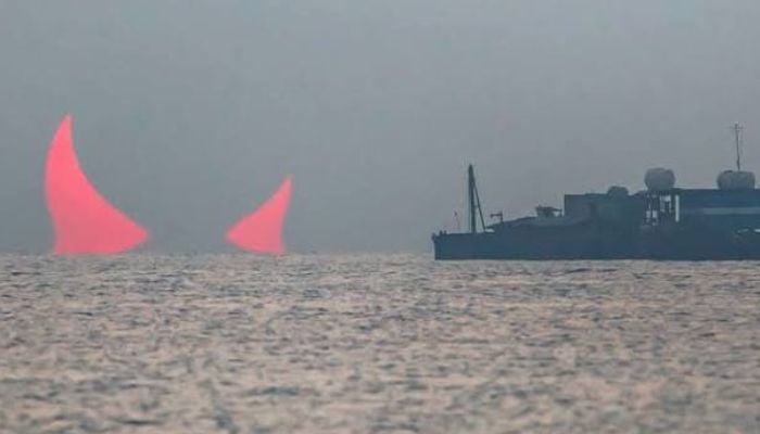 Stunning Solar Eclipse creates rare ‘Devil Horns’ over Qatar sea